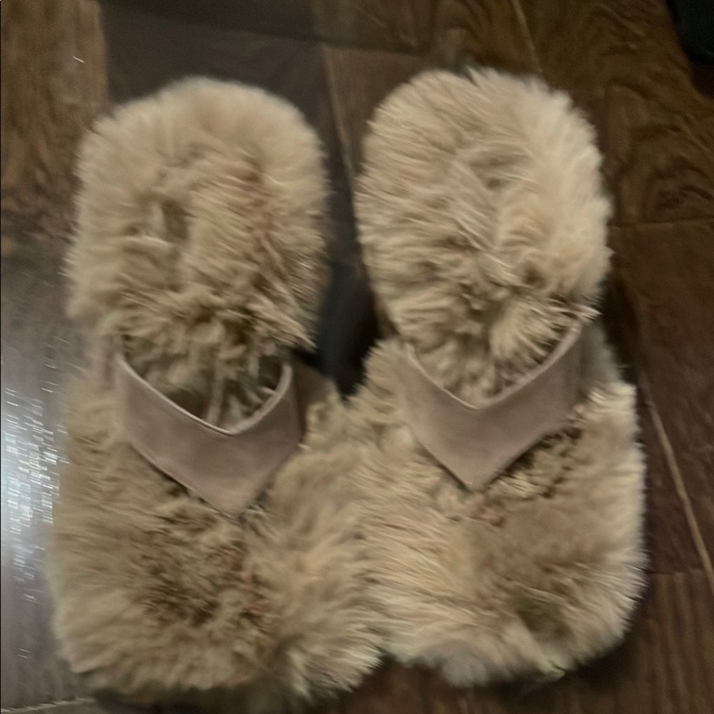 Cozy Tan Fur Heels